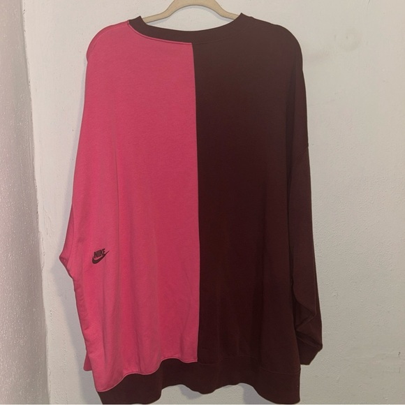 Nike Red and Pink Oversized Long Sleeve Hoodie - Picture 3 of 5